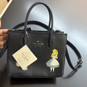 Kate Spade Black Mini Bag with Character Art
